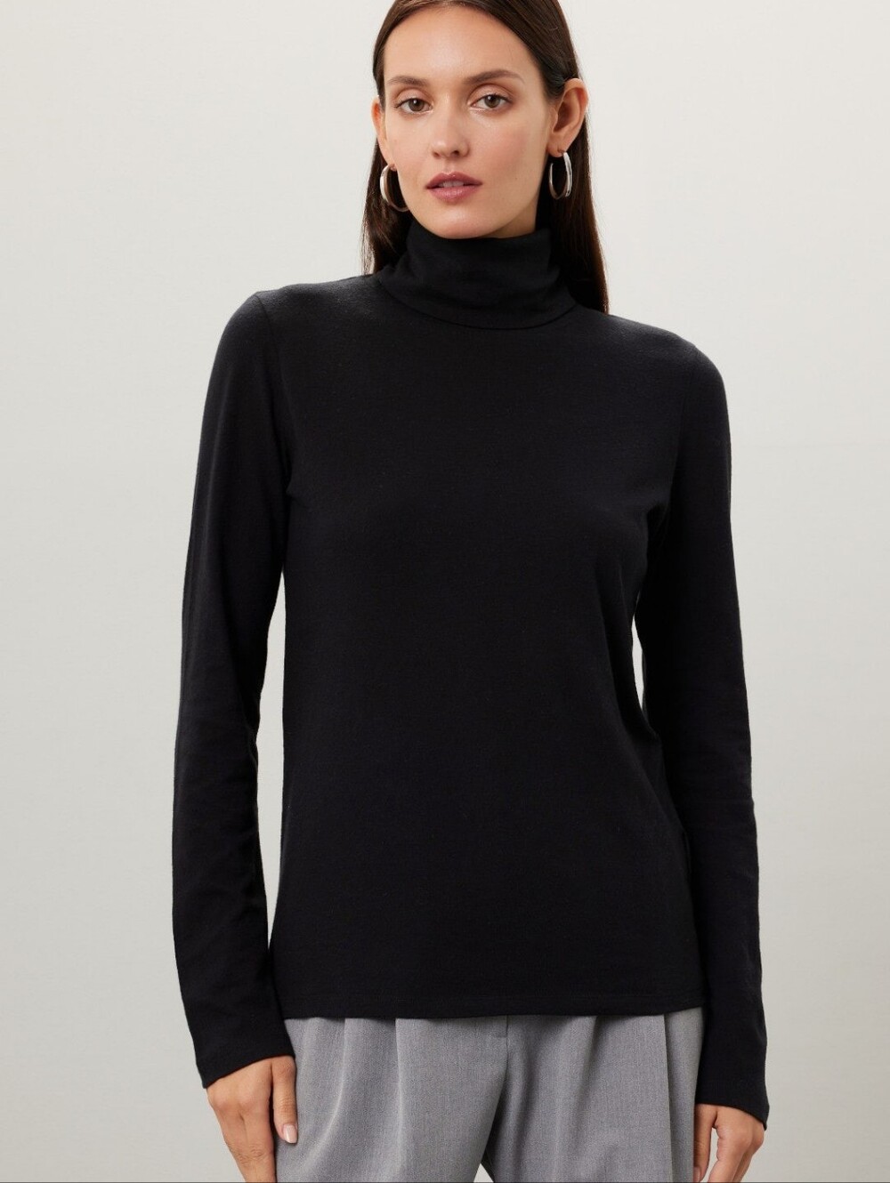 MAJESTIC FILATURES Cashmere Cotton Turtleneck Sweater Long Sleeve Size 2 - Picture 1 of 12